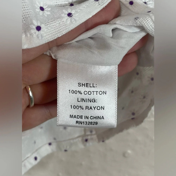 Revolve Majorelle Vivien Floral Blouse Top in White Women’s Large Spring Summer - Picture 11 of 16